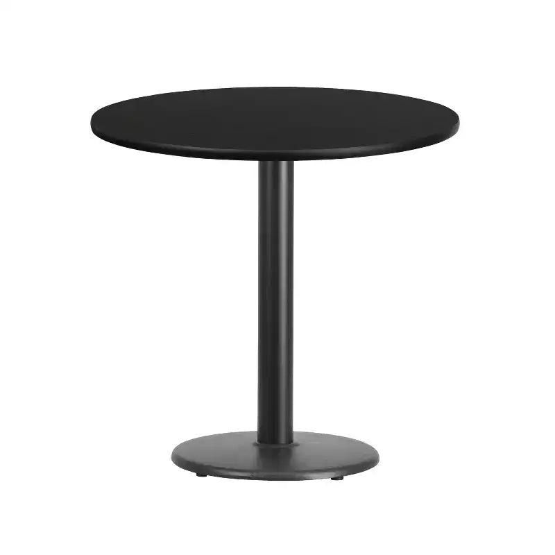 Tablero redondo laminado de 30 con base de mesa redonda de 18 de altura