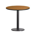 Tablero redondo laminado de 30 con base de mesa redonda de 18 de altura
