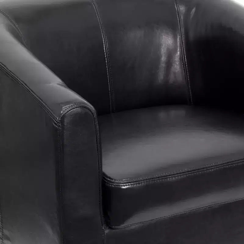 Leder-Loungesessel mit schrägen Armlehnen