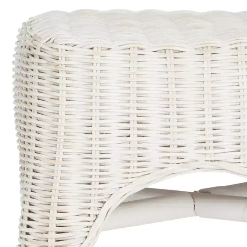 Tabouret de bar de style nordique, blanc patiné