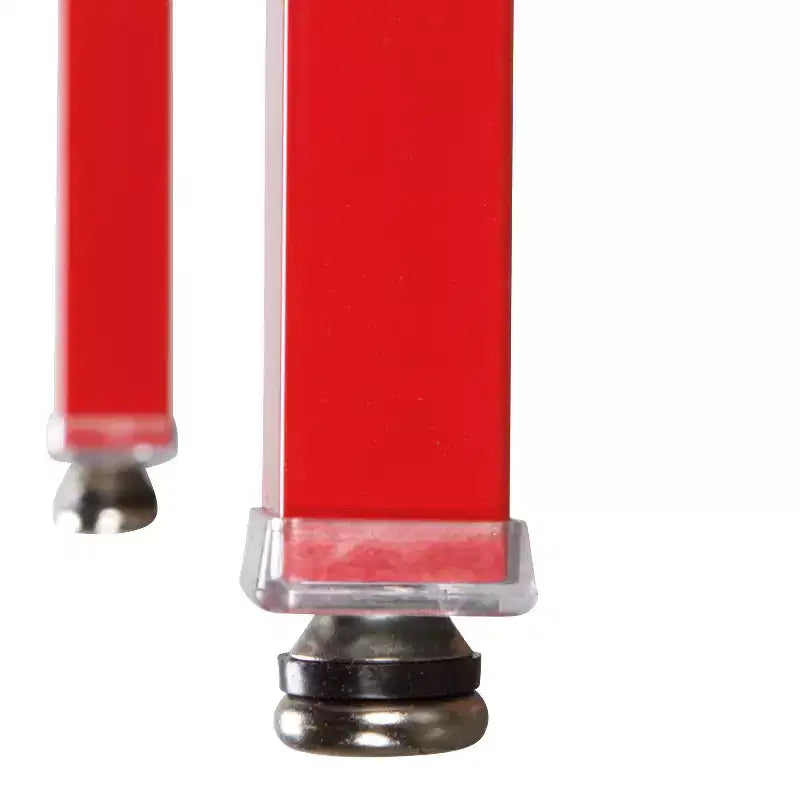 Tabourets de bar industriels, chaises hautes en métal rouge à dossier à lattes et assise en bois