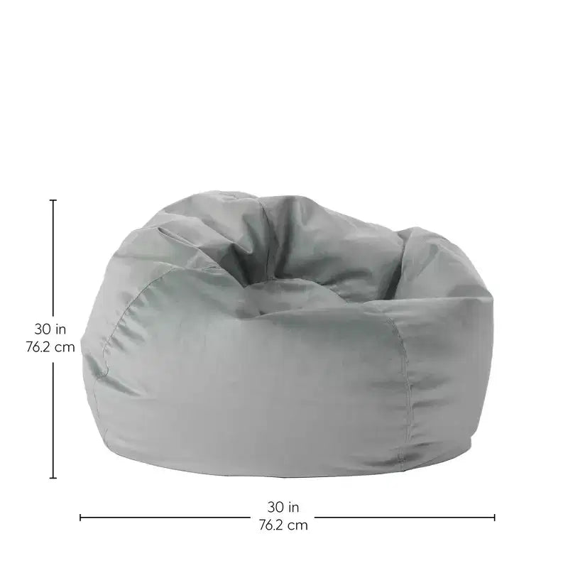 Runder Sitzsack für Kinder mit samtigem Bezug