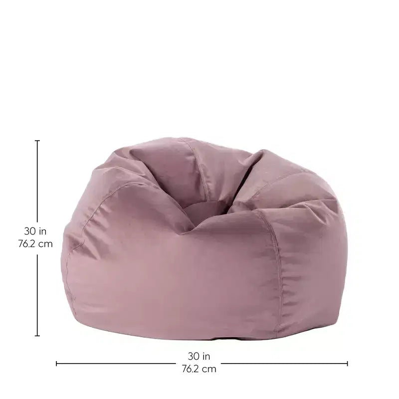 Runder Sitzsack für Kinder mit samtigem Bezug
