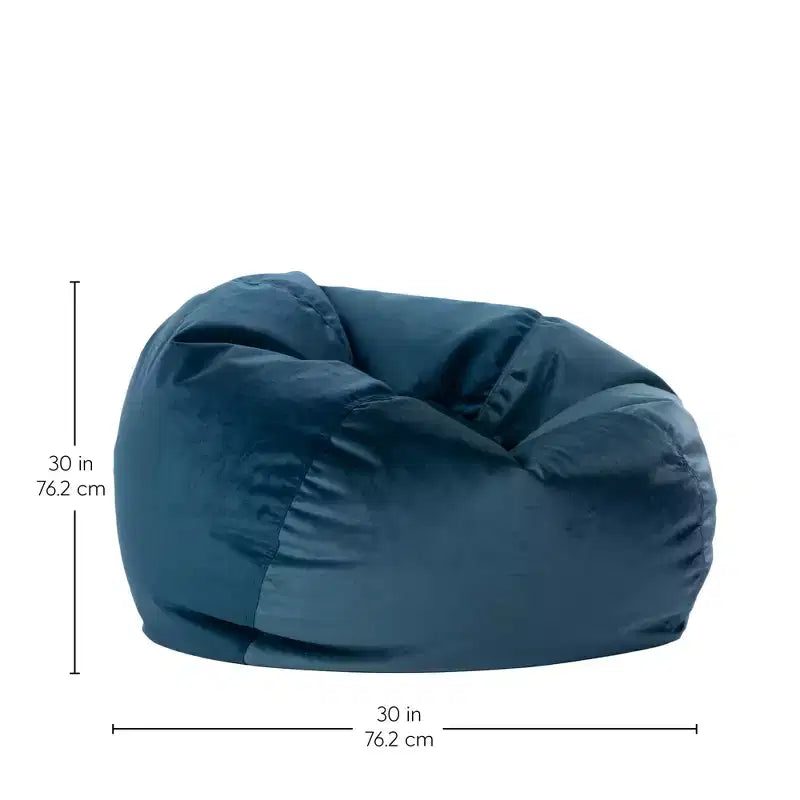 Runder Sitzsack für Kinder mit samtigem Bezug