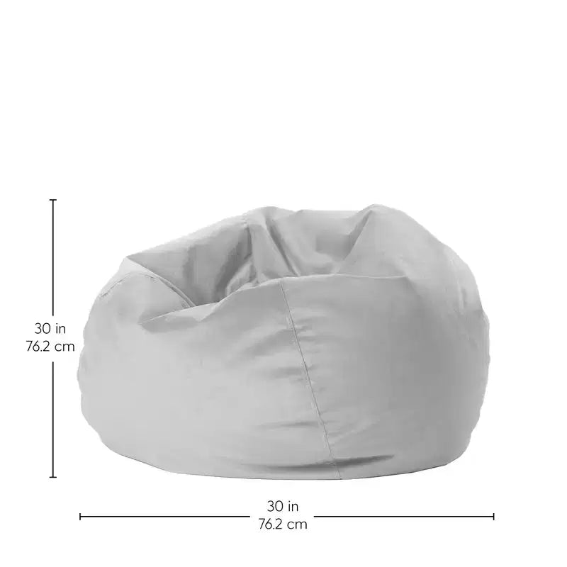 Runder Sitzsack für Kinder mit samtigem Bezug
